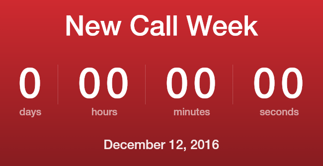 New Call Week Countdown Clock
