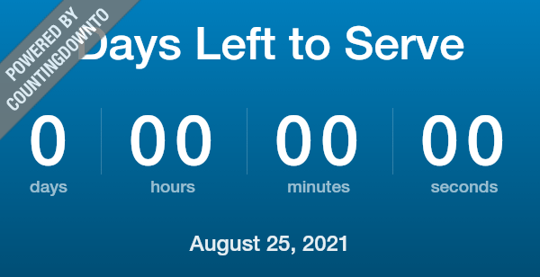 Days Left to Serve