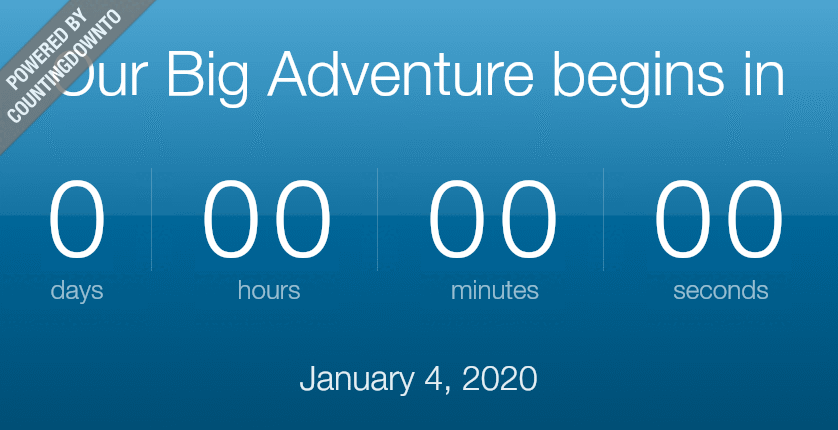 Our Big Adventure begins in
