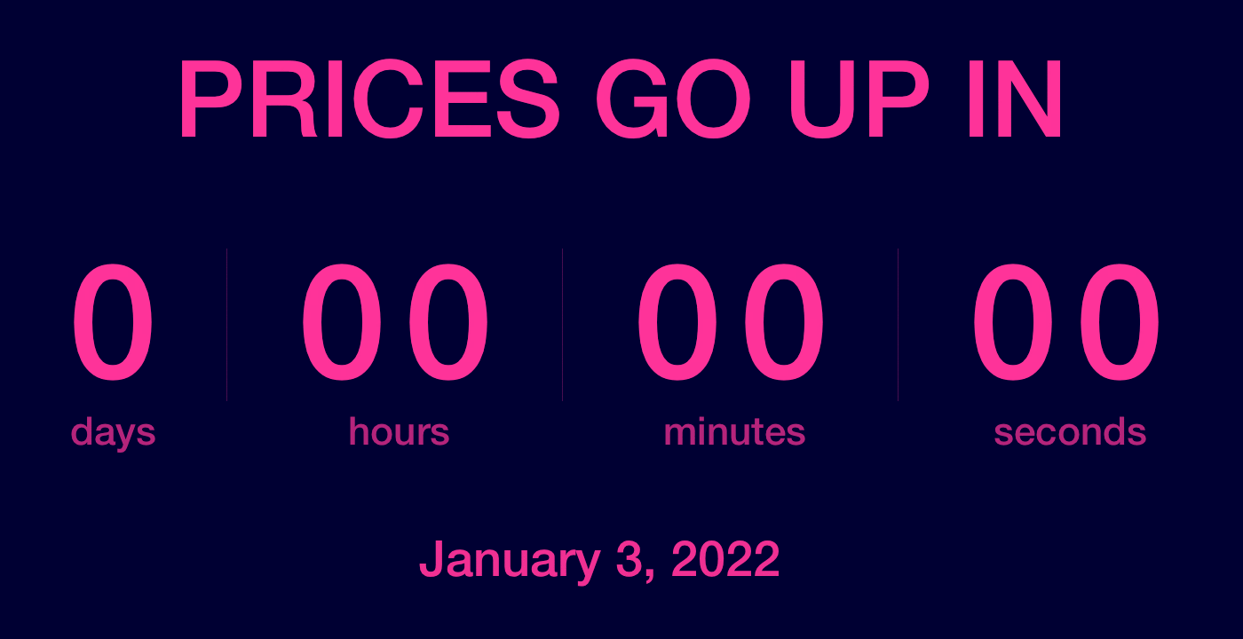 prices-go-up-in-countdown-clockprices-go-up-in-countdown-clock-counting-down-to