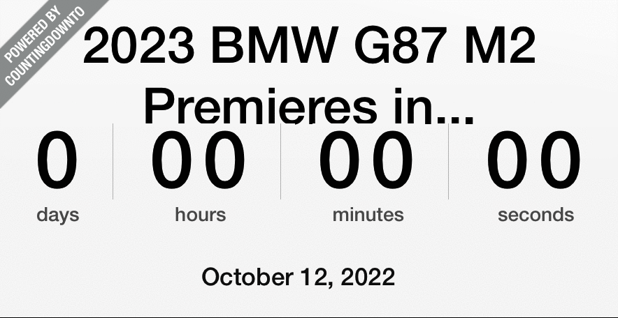 G87 M2 rumored to be revealed on Oct 12, 2022 - G87 BMW M2 and 2Series Forum