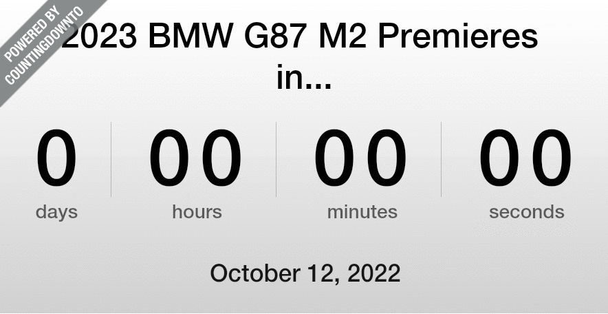 G87 M2 rumored to be revealed on Oct 12, 2022 - G87 BMW M2 and 2Series Forum